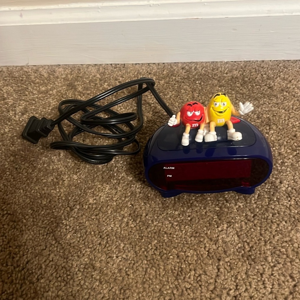 LED alarm clock Red and Yellow M&M